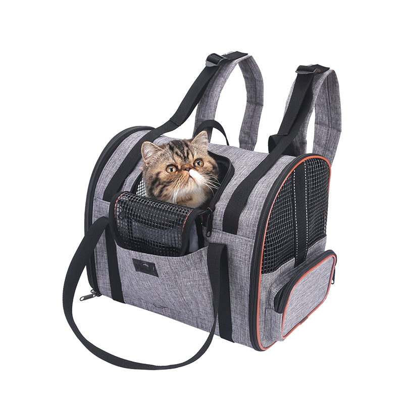 Cat Carrier - Folding Pet Car Seat And Shoulder Bag