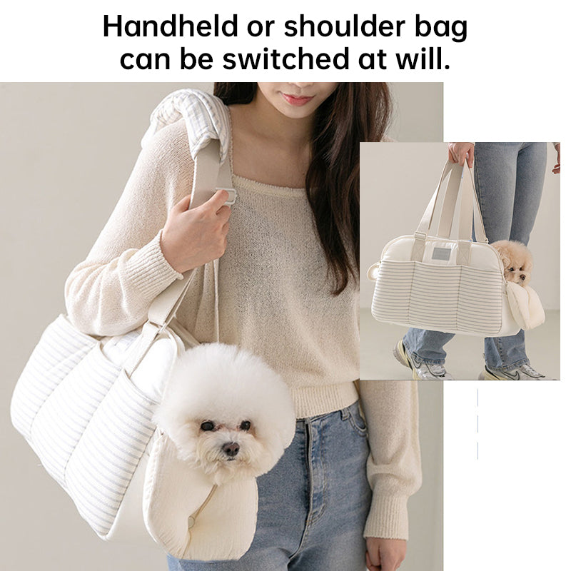 Winter Warm Pet Carrier | Large Capacity Breathable Shoulder Pet Bag for Cold Weather Travel